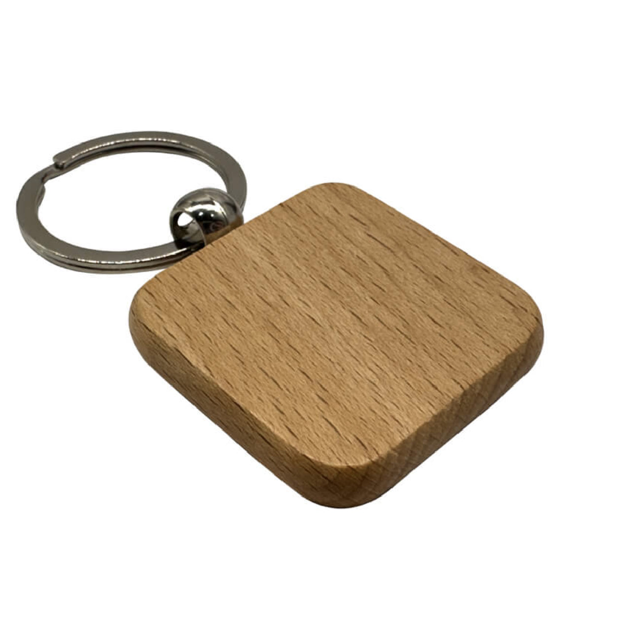 Wooden Square Keyring